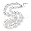 Plastic Pearl Graduated Beaded Necklace NJEW-F317-03P-1