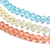 Transparent Painted Glass Beads Strands X1-DGLA-A034-T4mm-A13-4