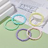 Candy Color Acrylic Round Beaded Stretch Bracelet for Women BJEW-JB08052-2