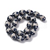 Handmade Blue and White Porcelain Beads PORC-I027-16B-3