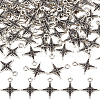 SUNNYCLUE 100Pcs Tibetan Style Alloy Pendant Rhinestone Settings FIND-SC0010-43-1