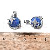 Brass Micro Pave Cubic Zirconia with Resin Pendants KK-Z103-06P-02-3
