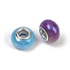 Opaque Resin European Beads RESI-C059-01B-2