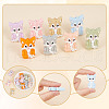 GOMAKERER 16Pcs 8 Colors Fox Food Grade Eco-Friendly Silicone Focal Beads SIL-GO0001-02-3