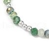Faceted Round Electroplate Glass Beads Stretch Bracelets for Women BJEW-JB11628-02-3