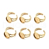 Ion Plating(IP) 304 Stainless Steel Cuff Ring Settings STAS-E202-02A-G-1