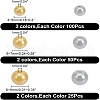 ARRICRAFT 350Pcs 2 Colors Baking Painted Pearlized Glass Pearl Round Bead Strands HY-AR0001-14-2
