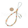 Natural Carnelian & Peacock Green Agate Mobile Straps HJEW-JM03425-02-3