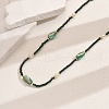 Fashionable Glass & Plastic Imitation Pearl Round Teardrop Beaded Long Necklaces for Women ZZ8704-2-3