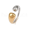 304 Stainless Steel Open Cuff Rings for Women RJEW-K296-04GP-4