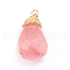 Cherry Quartz Glass Pendant PALLOY-JF00643-2