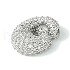Rack Plating Brass Clear Cubic Zirconia Pendants KK-S378-01P-G-2