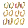 Rack Plating Square Brass Hoop Earrings EJEW-H016-15G-1