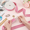 BENECREAT 10 Yards Polycotton Striped Ribbon OCOR-BC0006-74A-3
