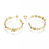 Brass Micro Pave Cubic Zirconia Stud Earrings EJEW-N011-31-NF-4