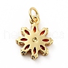 Rack Plating Brass Micro Pave Cubic Zirconia Charms ZIRC-F129-34D-G-2