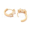 Brass Micro Pave Cubic Zirconia Hoop Earrings EJEW-A107-11B-KCG-2