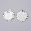 Tibetan Style Alloy Pendant Cabochon Settings TIBE-T003-08S-RS-1