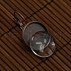 Clear Domed Glass Cabochon Cover and Brass Leverback Earring Settings for DIY DIY-X0160-R-NR-3