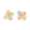 Brass Micro Pave Cubic Zirconia Charms KK-N263-72A-G-2