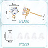 Unicraftale 12 Pairs Brass Cubic Zirconia Stud Earring Findings KK-UN0001-81-3