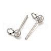 Non-Tarnish 304 Stainless Steel Stud Earring Findings STAS-O004-10A-P-2