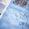   180Pcs 18 Styles Brass Linking Rings KK-PH0009-99-5