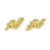 Brass Micro Pave Clear & Green Cubic Zirconia Connector Charms KK-E068-VB057-3
