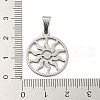 Non-Tarnish Laser Cut 304 Stainless Steel Pendants STAS-H184-18P-3