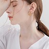 Cubic Zirconia C-shape Stud Earrings JE947B-6