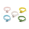 Glass Seed Bead Finger Rings RJEW-JR00875-01-2