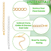 Unicraftale 20Pcs 2 Styles 304 Stainless Steel Chain Extender STAS-UN0060-90-5