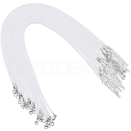 SOFPLATE 50Pcs Waxed Imitation Leather Cord Necklace Makings MAK-SP0001-04A-1