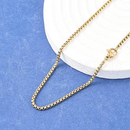 304 Stainless Steel Venetian Chain Necklace Making X-STAS-A028-N032G-1