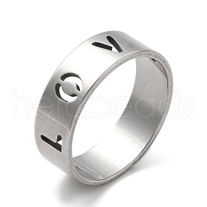 Non-Tarnish 201 Stainless Steel Finger Rings RJEW-G278-23P-1