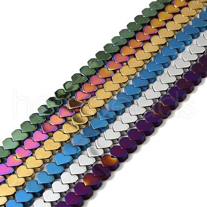 Vacuum Plating Non-magnetic Synthetic Hematite Beads Strands G-G849-08-1