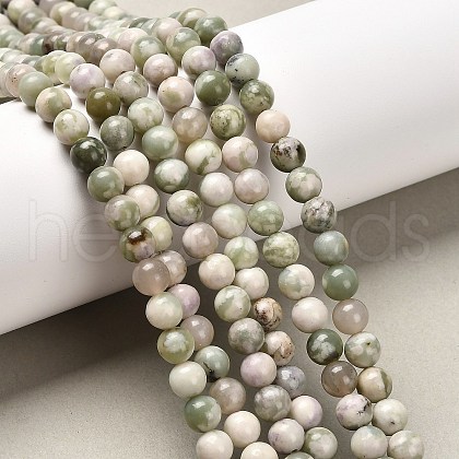 Natural Peace Jade Beads Strands G-S259-25-6mm-1
