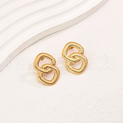 Elegant Stainless Steel Stud Earrings QH2342-3-1