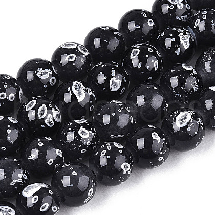 Baking Paint Glass Beads Strands DGLA-N015-10mm-10-1