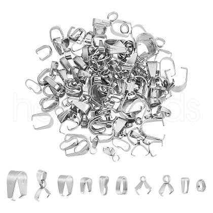 Unicraftale 304/201 Stainless Steel Ice Pick Pinch Bails/Snap on Bails STAS-UN0060-28-1