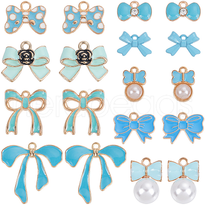 SUNNYCLUE 54Pcs 9 Styles Alloy Enamel Pendants ENAM-SC0005-87-1