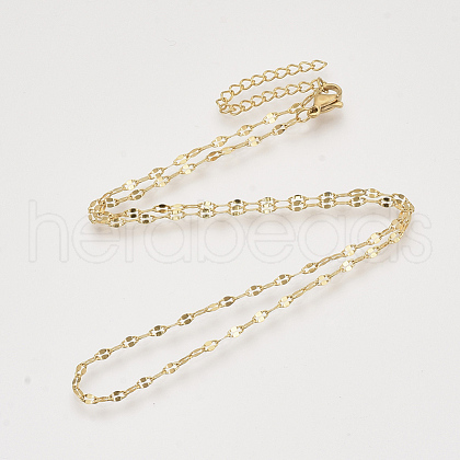 Brass Cable Chains Necklace Making KK-T048-037G-NF-1