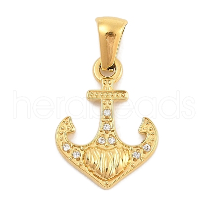 Ion Plating(IP) 304 Stainless Steel Micro Pave Cubic Zirconia Pendants STAS-D112-03G-05-1