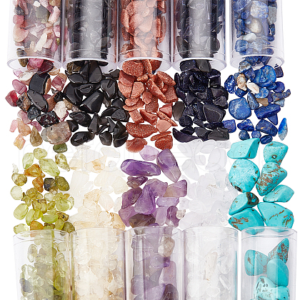  180G 10 Style Natural & Synthetic Gemstone Beads G-NB0003-22-1