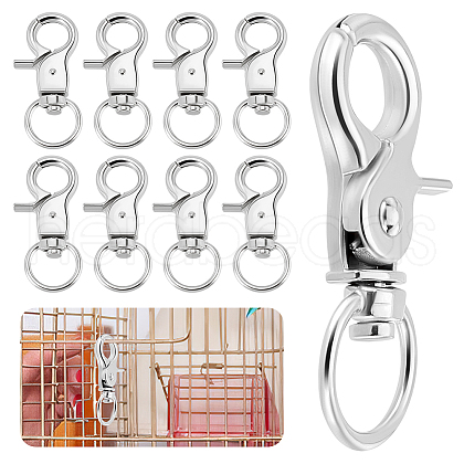 AHADERMAKER 20Pcs Zinc Alloy Swivel Lobster Claw Clasps FIND-GA0003-53B-1