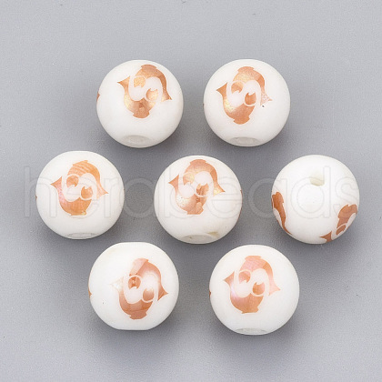 Electroplate Glass Beads EGLA-S178-11C-04-1