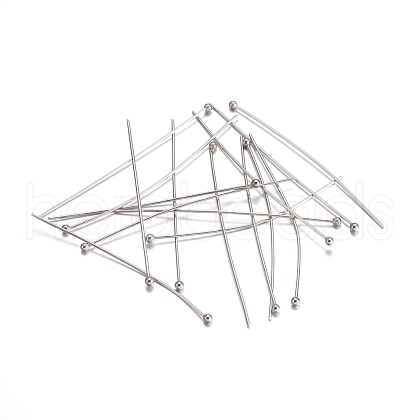 Tarnish Resistant 304 Stainless Steel Ball Head Pins STAS-O105-04-0.6x45mm-1