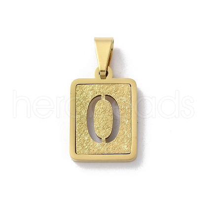 304 Stainless Steel Alphabet Pendants STAS-S152-01G-O-1