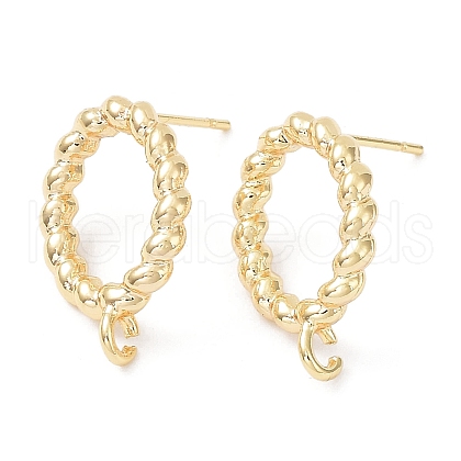 Brass Stud Earring Finding KK-C031-14G-1