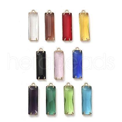Glass with Golden Brass Pendants GLAA-G111-12G-1